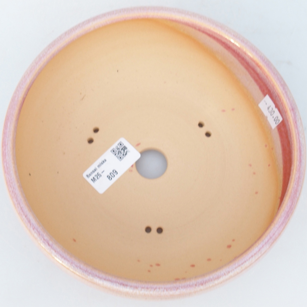 Keramická miska na bonsaje 18,5 x 18,5 x 6,5 cm, ružová