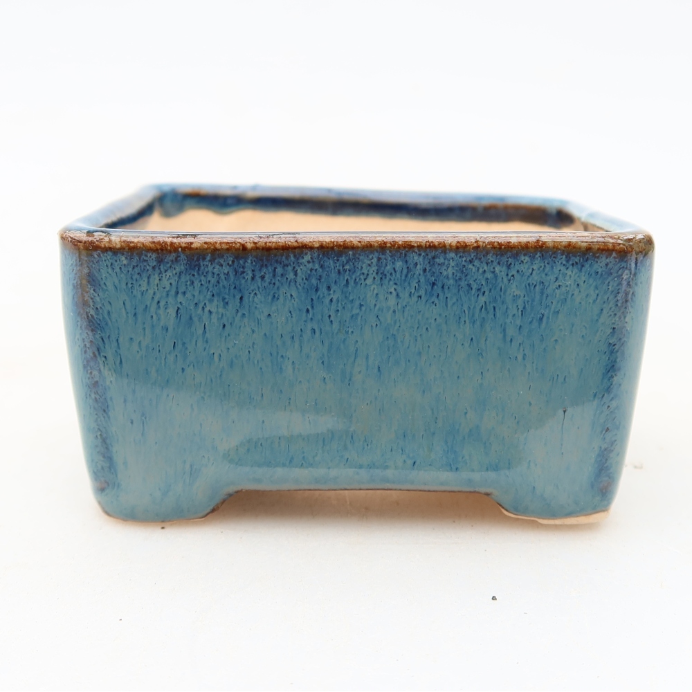Keramická miska na bonsaje 6,5 x 5 x 3,5 cm, farba modrá