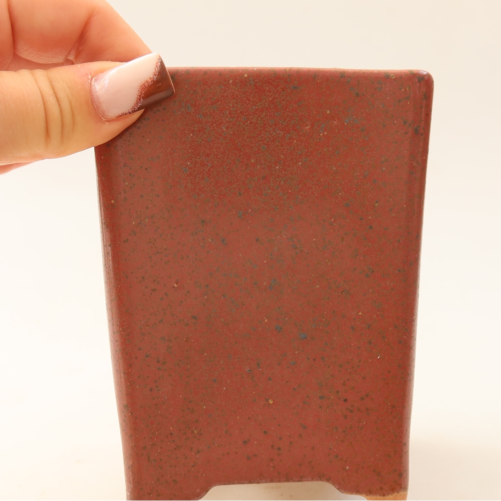 Keramická miska na bonsaje 9 x 9 x 11,5 cm, farba ružová