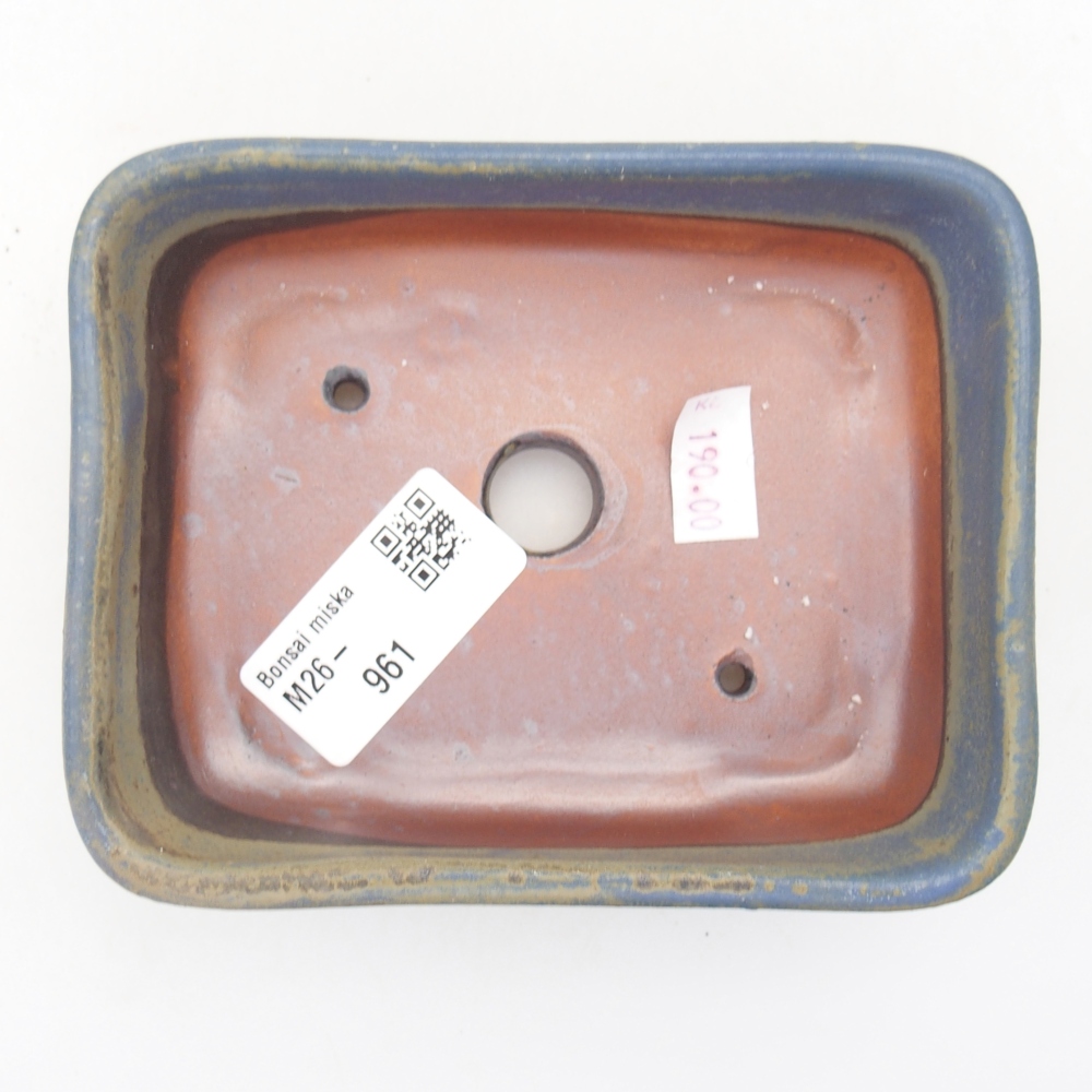 Keramická miska na bonsaje 12,5 x 9 x 3,5 cm, farba modrá