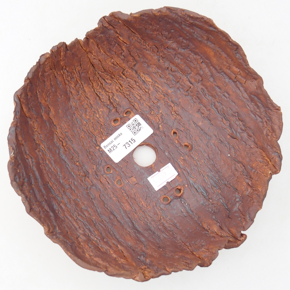 Keramická mušľa 18,5 x 18,5 x 8 cm , farba hnedá