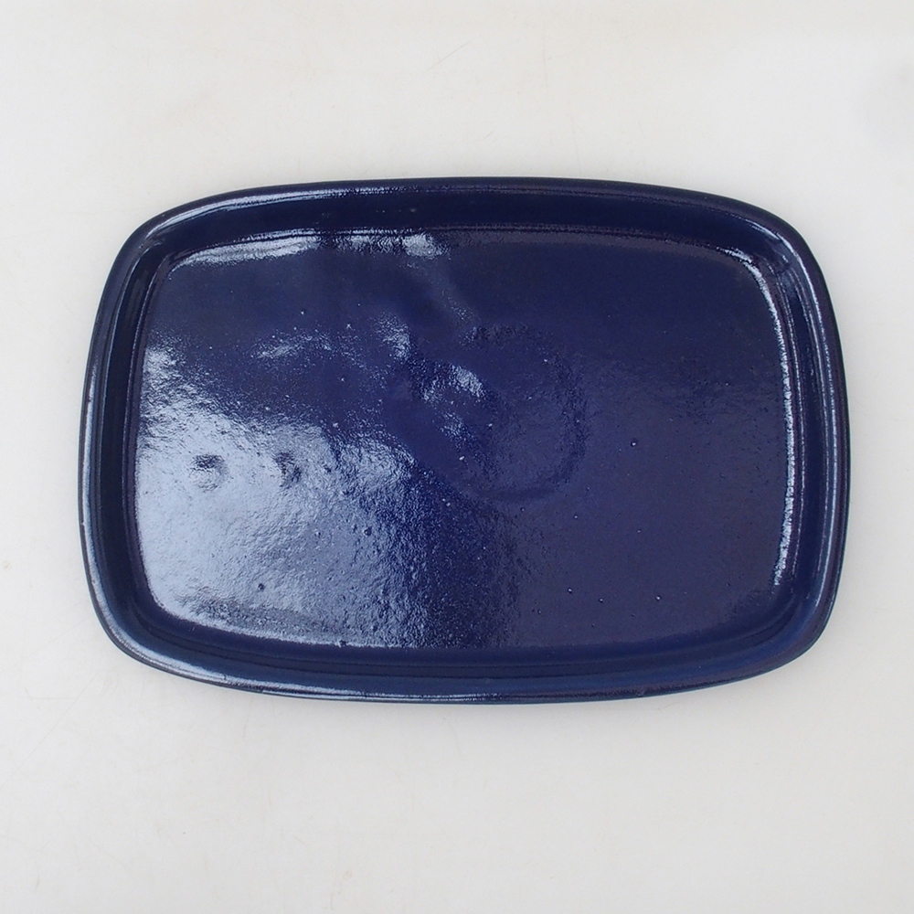 Keramický tanier H08 – 22,5 x 16 x 1 cm – modrý