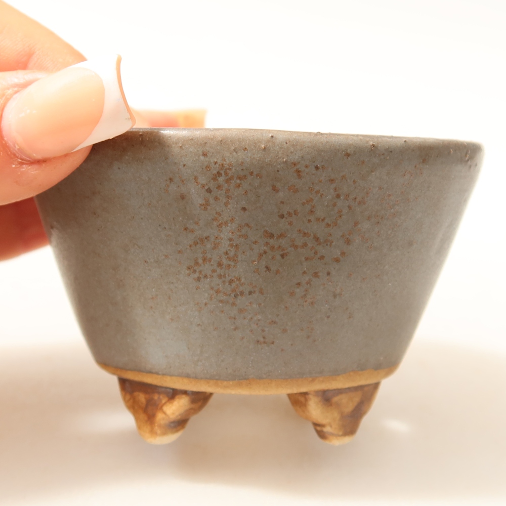 Keramická miska na bonsaje 8,5 x 8,5 x 5 cm, farba modrá