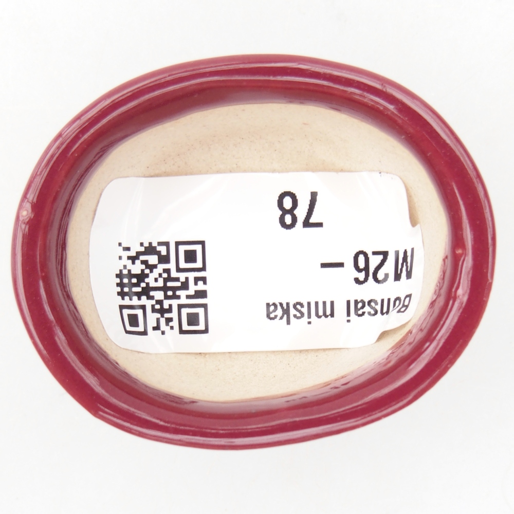 Mini bonsajová miska 4,5 x 4 x 2 cm, bordová