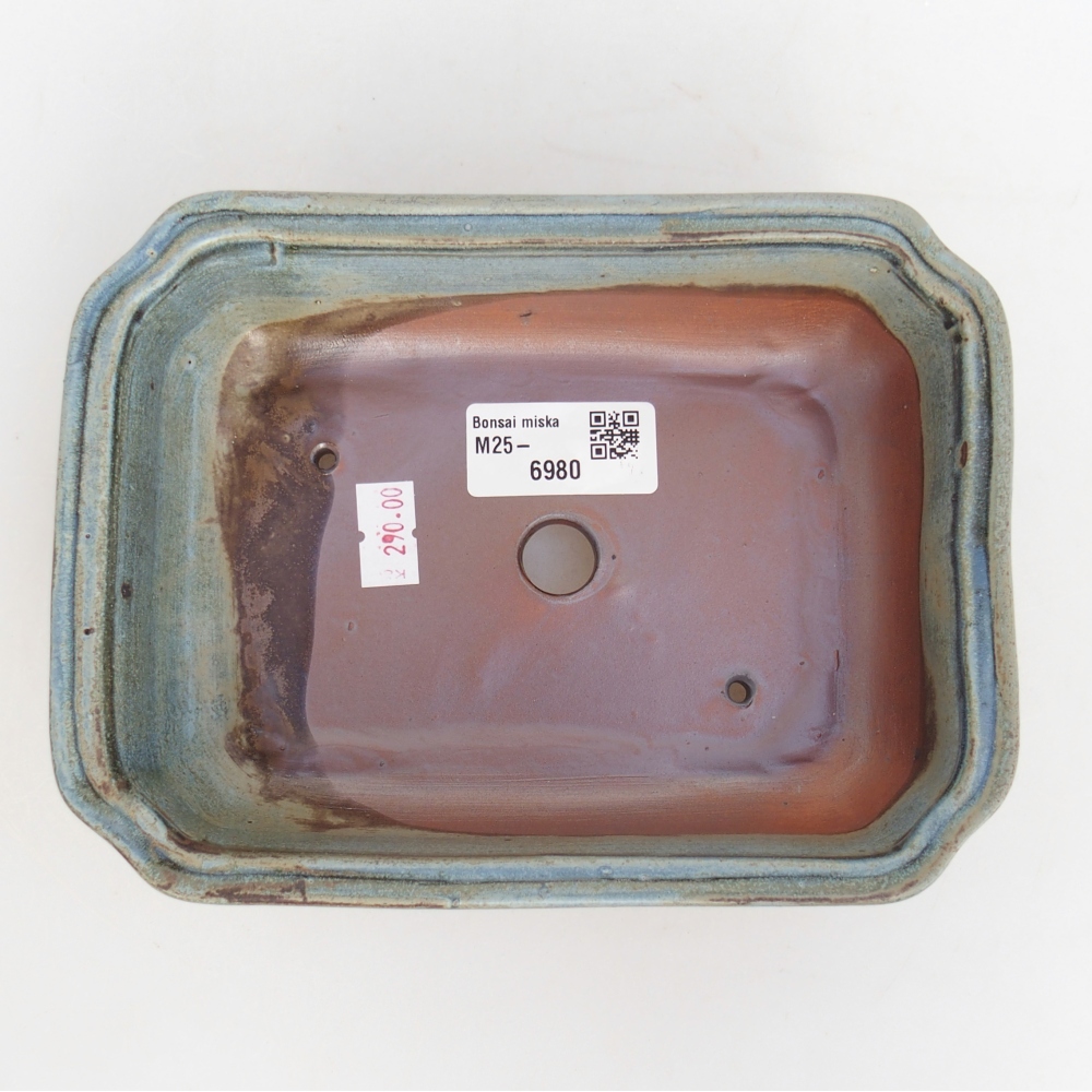 Keramická miska na bonsaje 18 x 13,5 x 5 cm, sivá