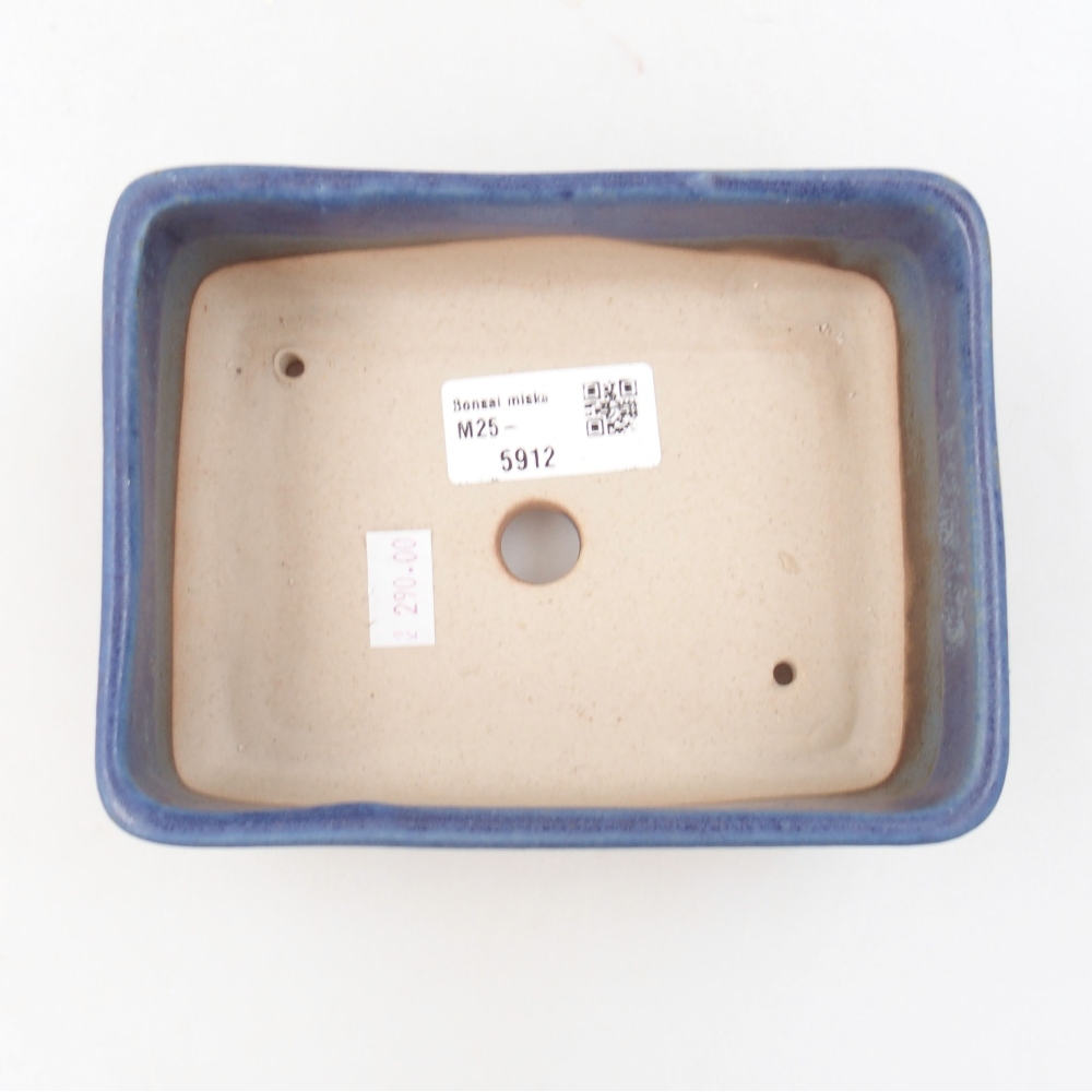 Keramická bonsai miska 14,5 x 11 x 5,5 cm, farba modra