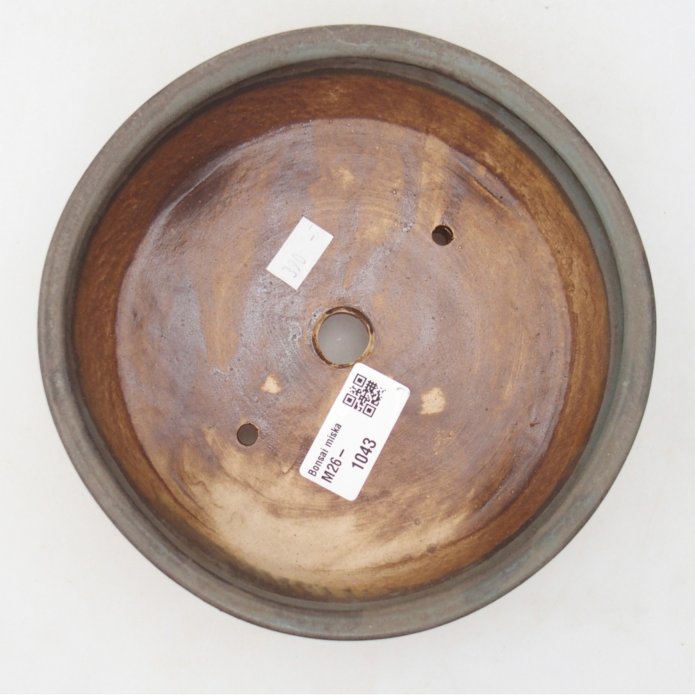 Keramická miska na bonsaje 17,5 x 17,5 x 5 cm, farba modrá