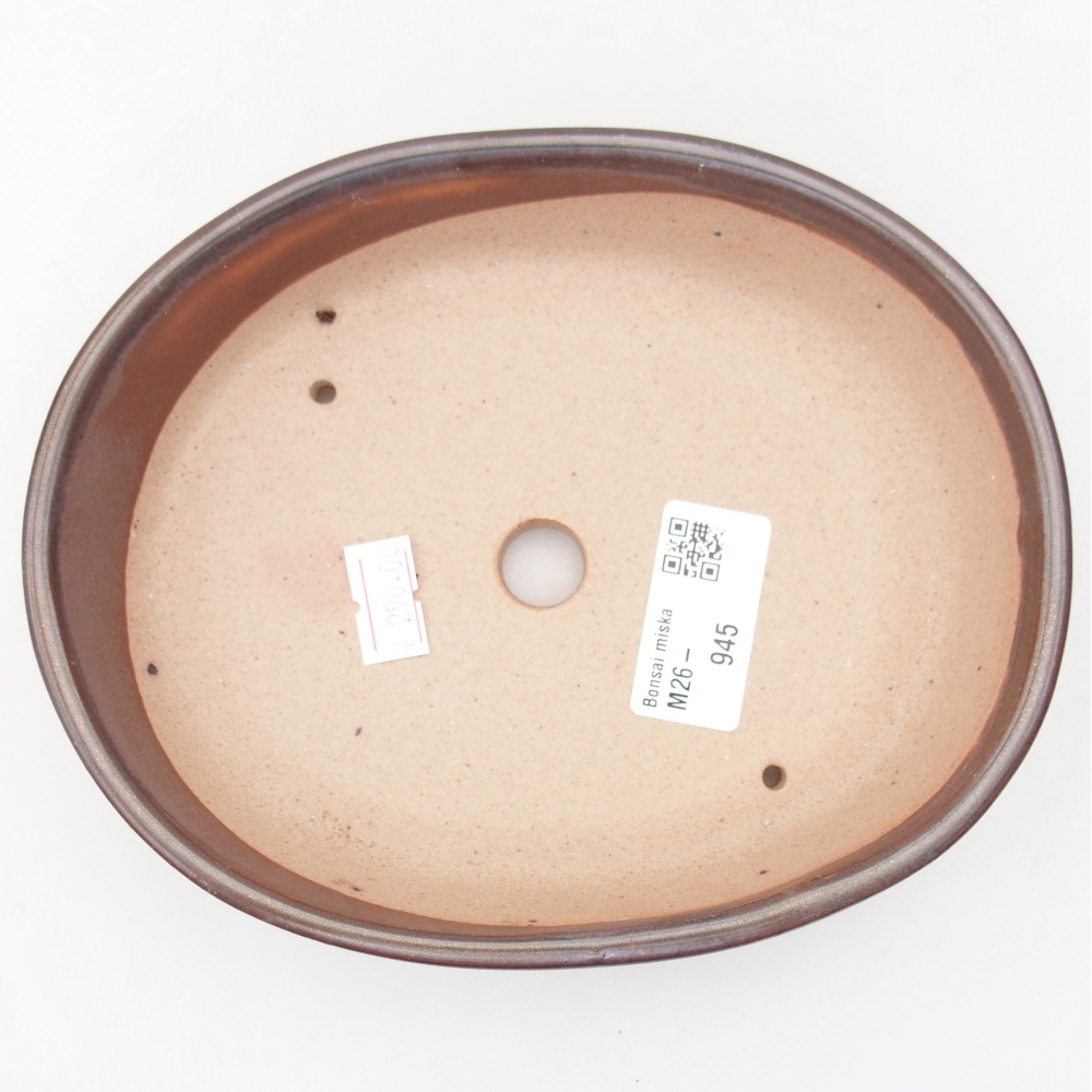 Keramická miska na bonsaje 17 x 14 x 4 cm, hnedá
