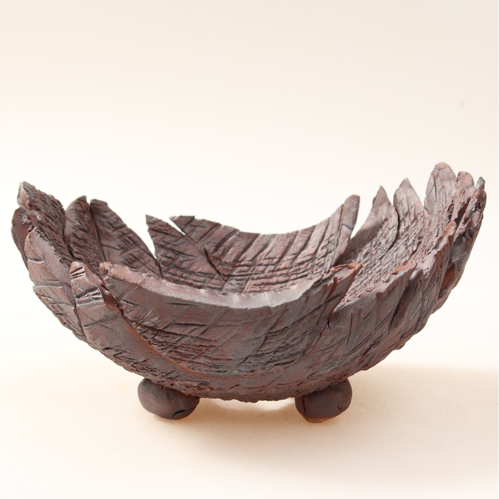 Keramická škrupina  15,5 x 12 x 9 cm, farba hnedá