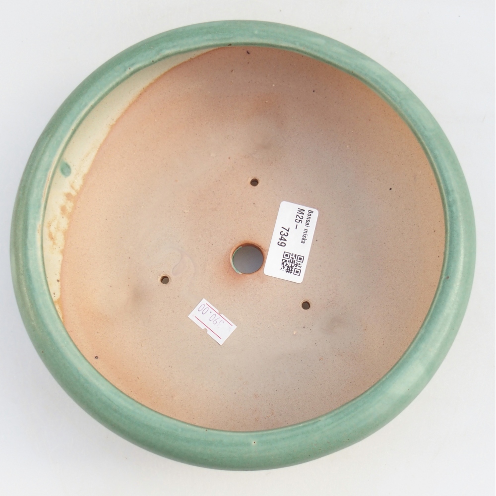 Keramická miska na bonsaje 21 x 21 x 7,5 cm, zelená