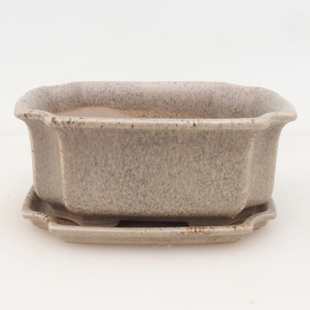 Bonsai miska + podmiska H01 - béžová