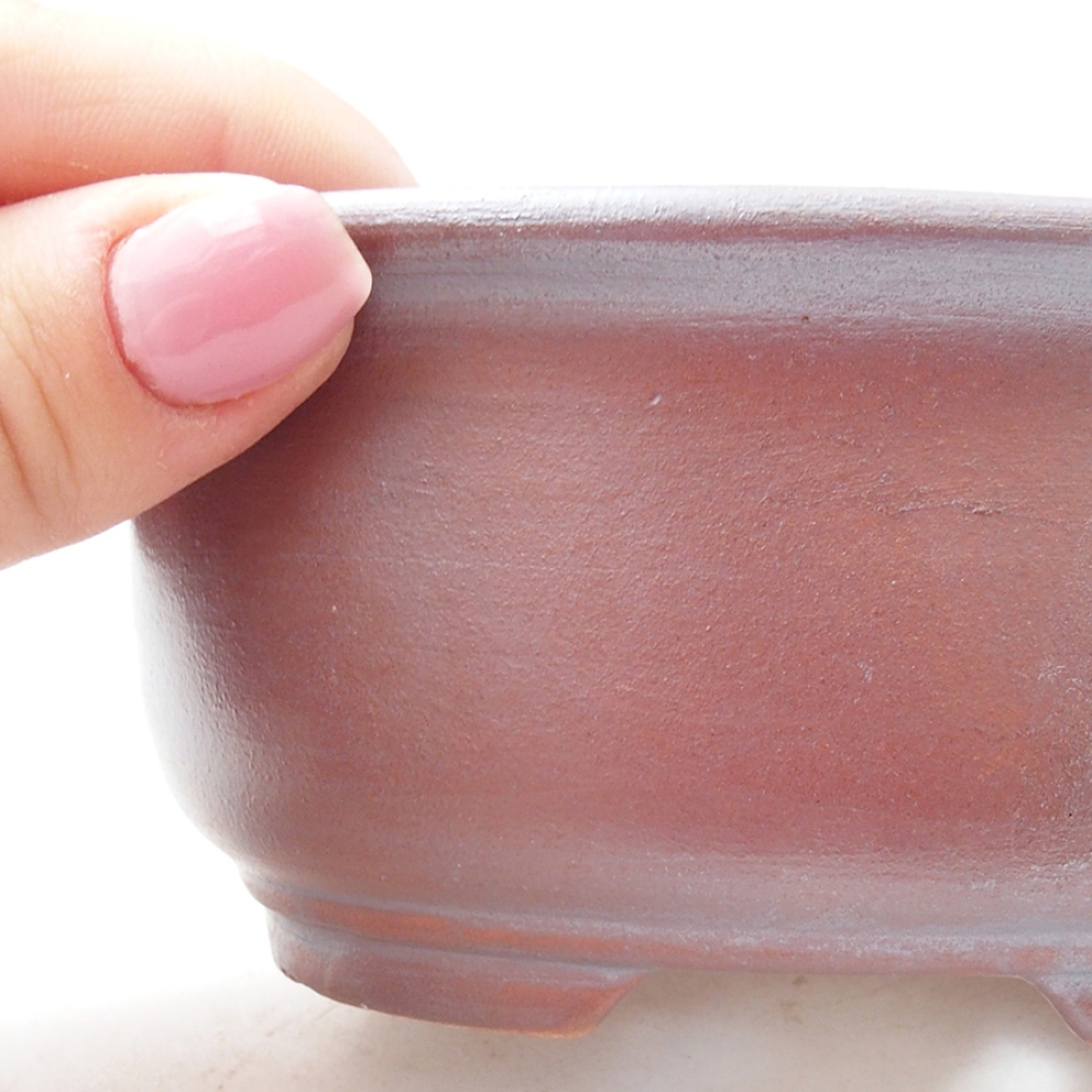 Keramická bonsai miska 12 x 10 x 5,5 cm, farba  hnedá