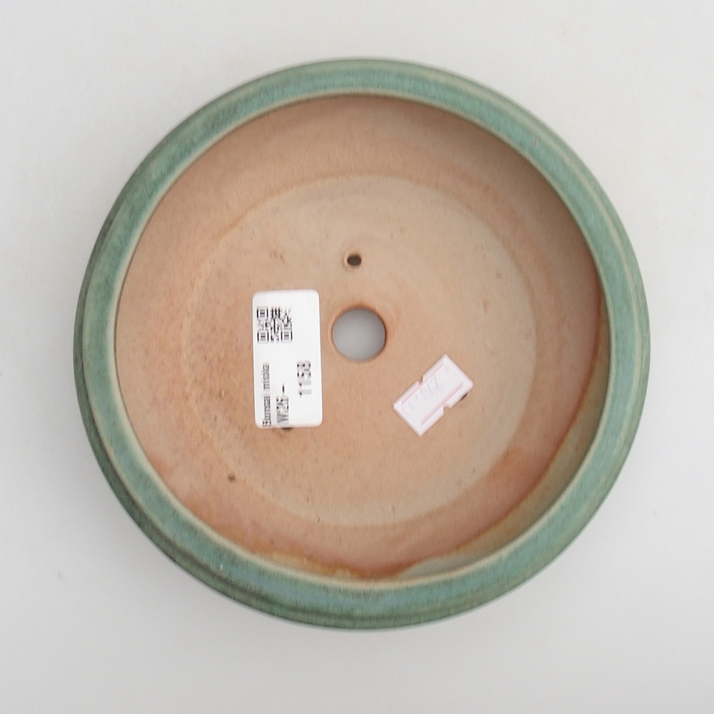 Keramická miska na bonsaje 15 x 15 x 4,5 cm, zelená