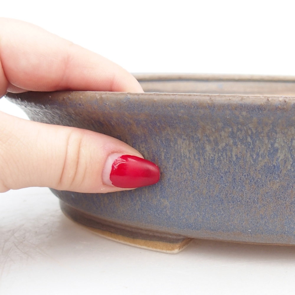 Keramická bonsajová miska 25 x 20 x 7,5 cm, zelená