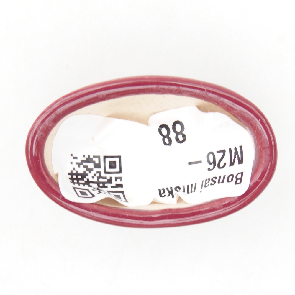 Mini bonsajová miska 4 x 2,5 x 2 cm, bordová