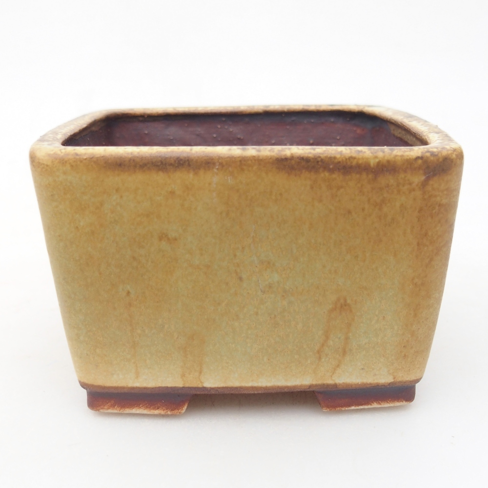 Keramická miska na bonsaje 8,5 x 8,5 x 5,5 cm, zelená