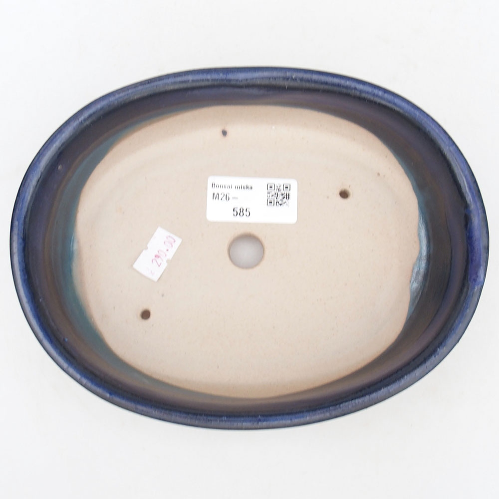 Keramická miska na bonsaje 19 x 14 x 5 cm, farba modrá