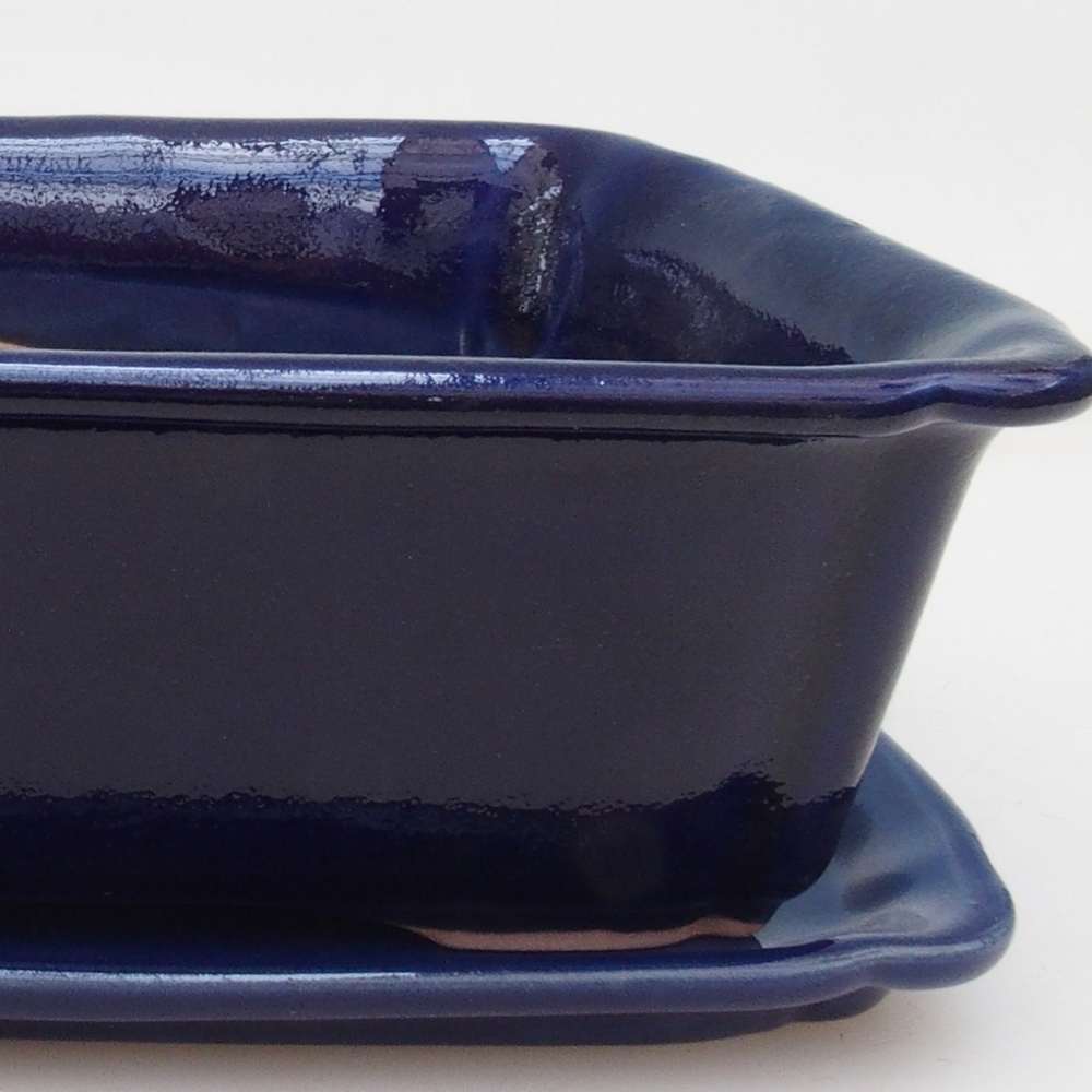 Bonsai miska + podmiska H50 - modrá