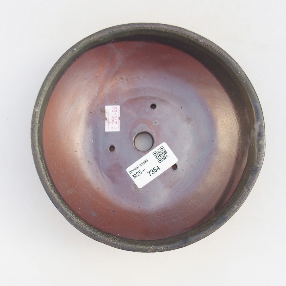 Keramická miska na bonsaje 17,5 x 17,5 x 5 cm, sivá