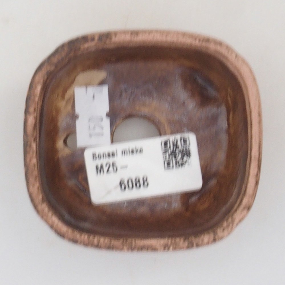 Keramická bonsai miska 7,5 x 7,5 x 3,5 cm, farba ružová