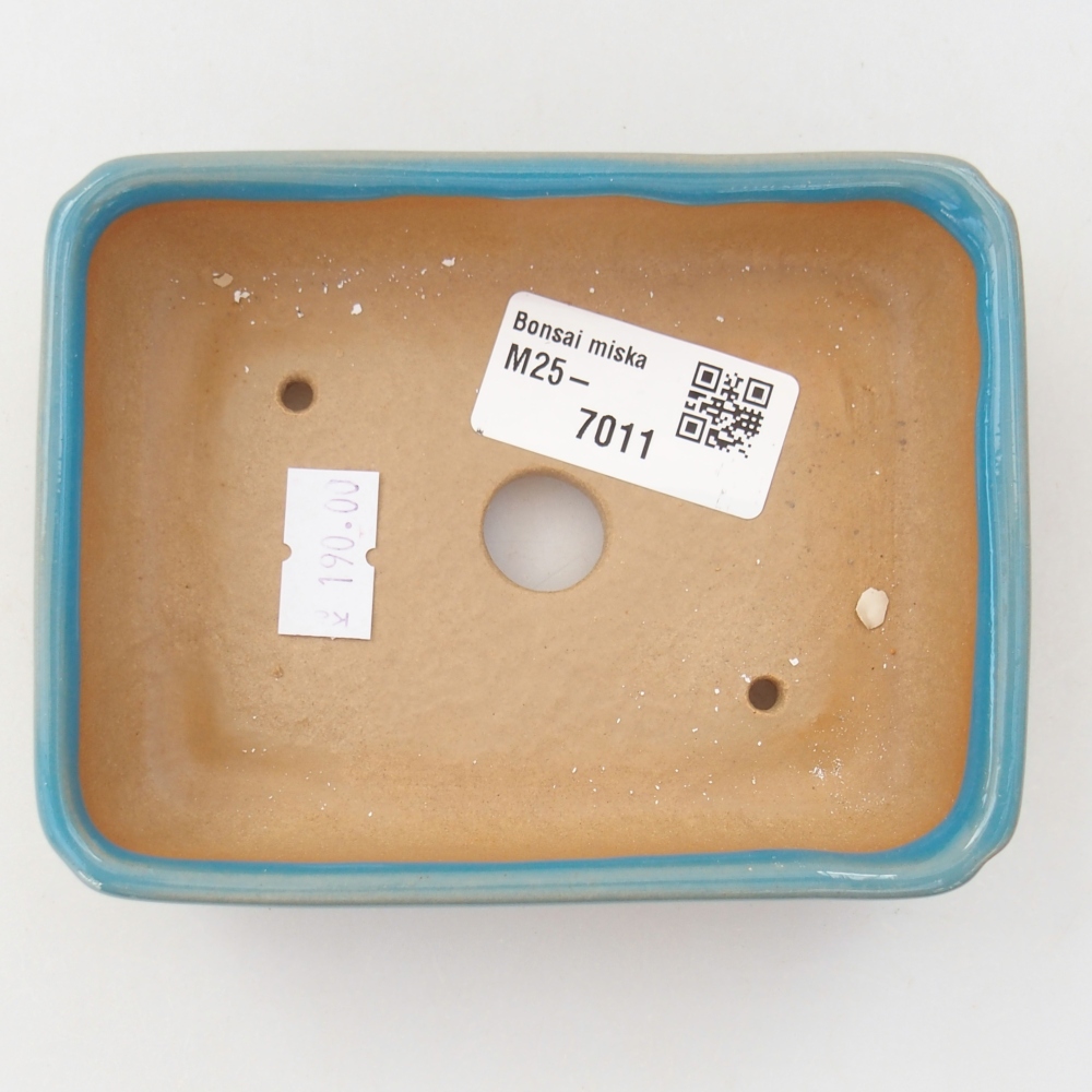 Keramická miska na bonsaje 11,5 x 9 x 3,5 cm, farba modrá
