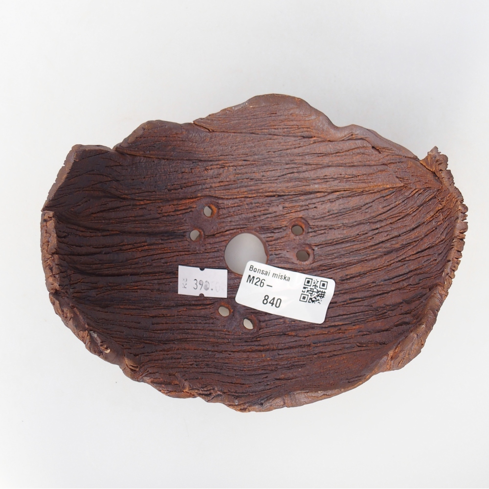 Keramická mušľa 14 x 12 x 9,5 cm , farba hnedá