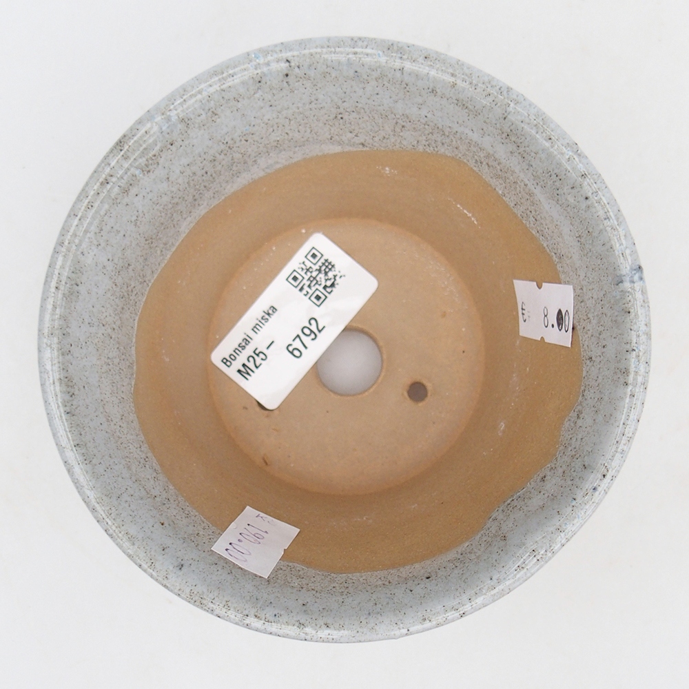 Keramická miska na bonsaje 11 x 11 x 7 cm, sivá