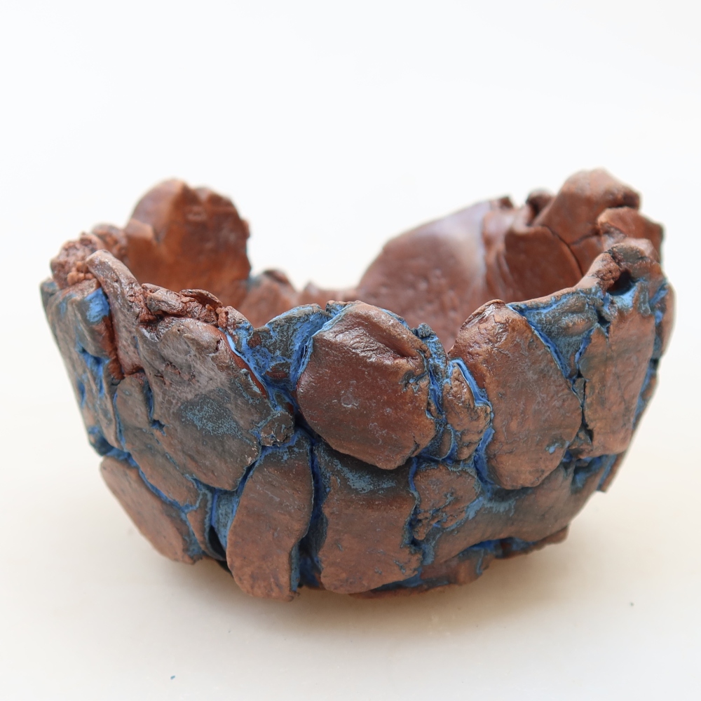 Keramická škrupina 9 x 8,5 x 5 cm, farba modrá