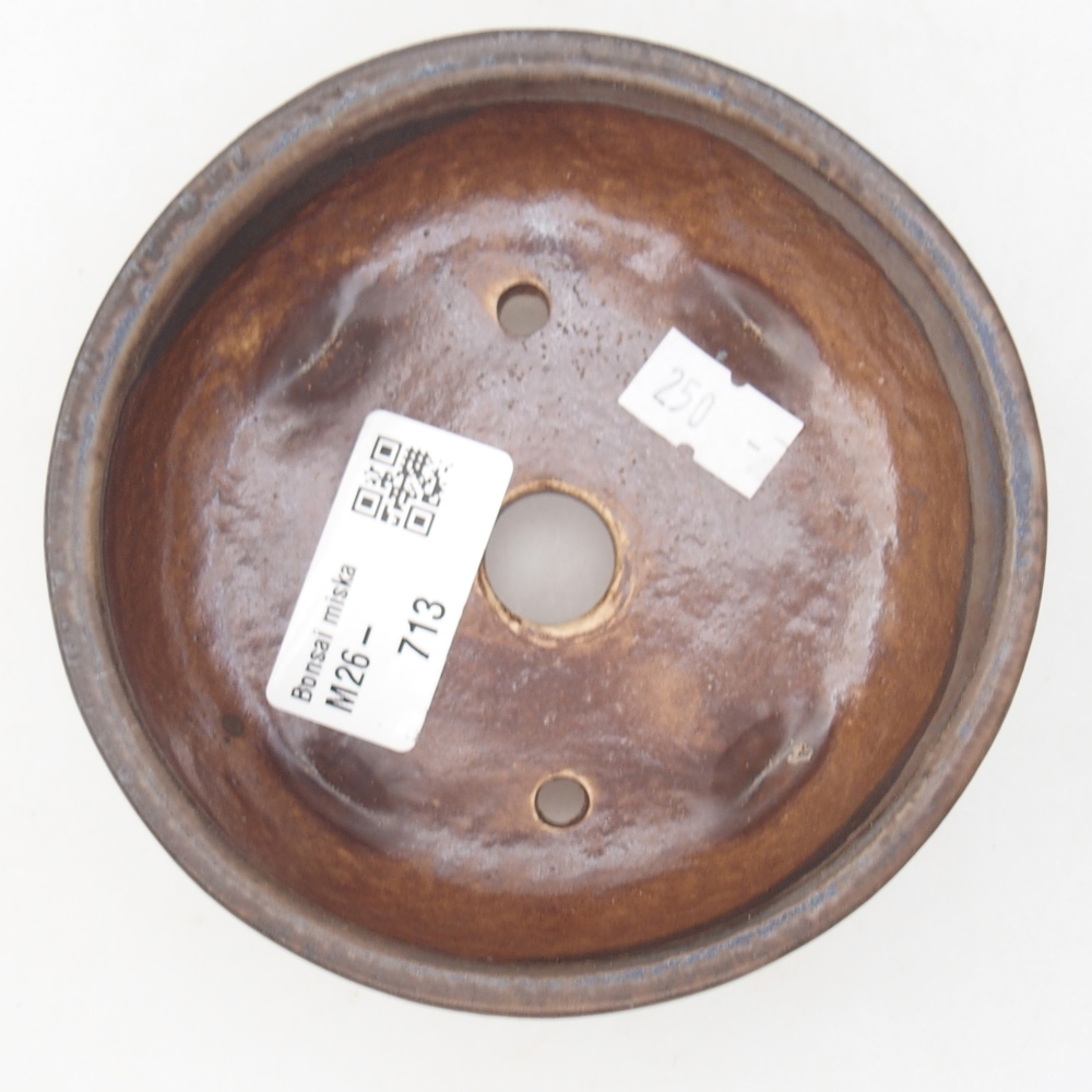 Keramická bonsajová miska 11 x 11 x 4,5 cm, farba modrá