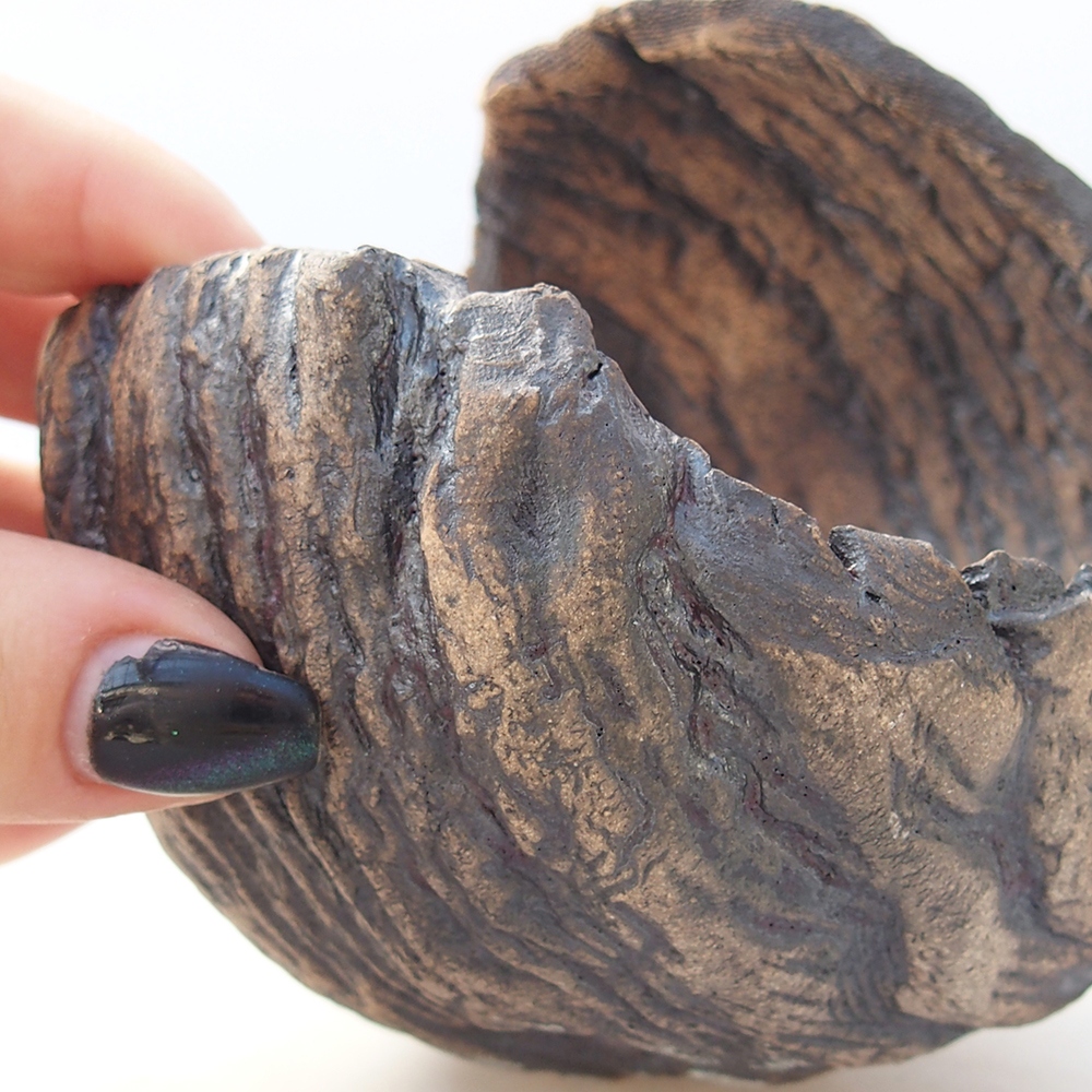 Keramická mušľa 10 x 9 x 10 cm , farba hnedá