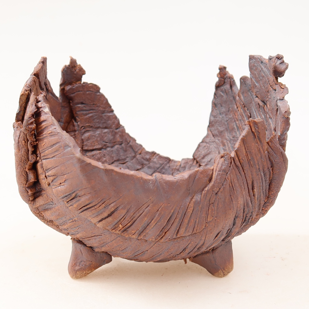 Keramická škrupina  9,5 x 8,5 x 8,5 cm, farba hnedá