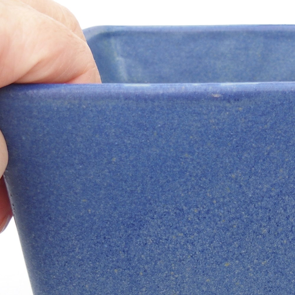 Keramická miska na bonsaje 13 x 13 x 13 cm, farba modrá