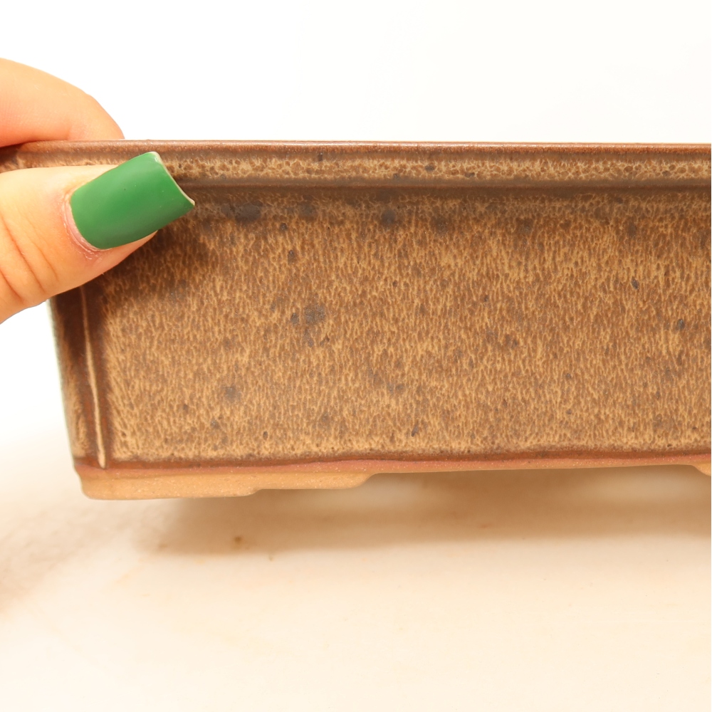 Keramická miska  20 x 15,5 x 5,5 cm, farba hnedá