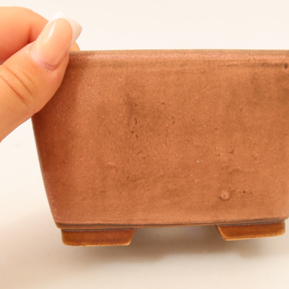 Keramická miska na bonsai 13 x 13 x 8 cm, farba ružová
