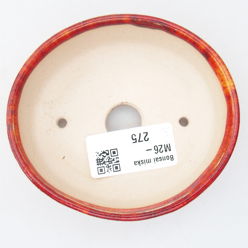 Mini bonsajová miska 9,5 x 8,5 x 3 cm, oranžová