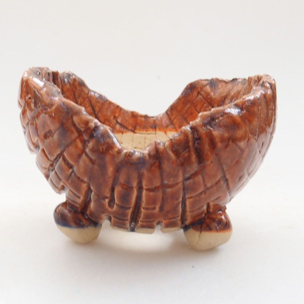 Keramická škrupina 7,5 x 7 x 6 cm, farba hnedá