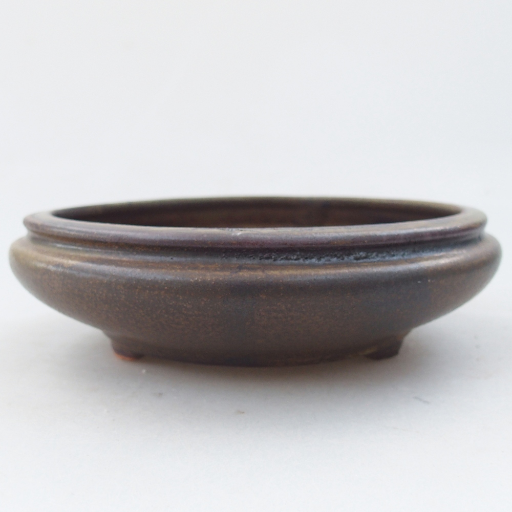 Keramická miska na bonsaje 15 x 15 x 5 cm, hnedá