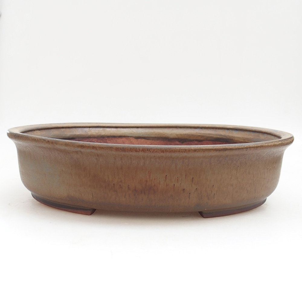 Keramická bonsai miska 32,5 x 28,5 x 7,5 cm, farba hnedá