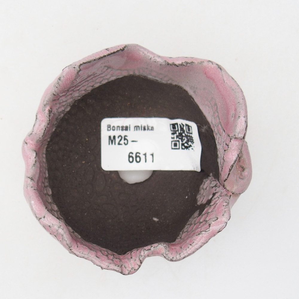 Keramická mušľa 7 x 7 x 6,5 cm , farba fialová