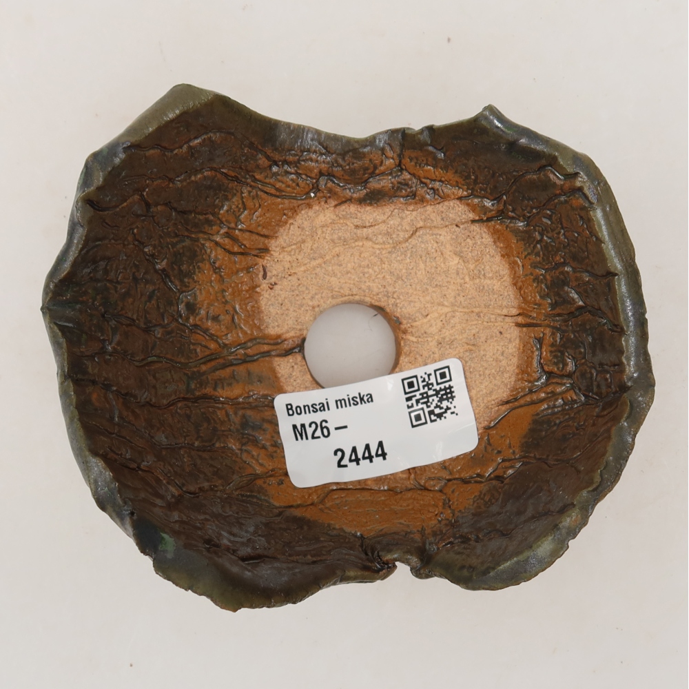 Keramická škrupina  10,5 x 8,5 x 6 cm, farba hnedozelená