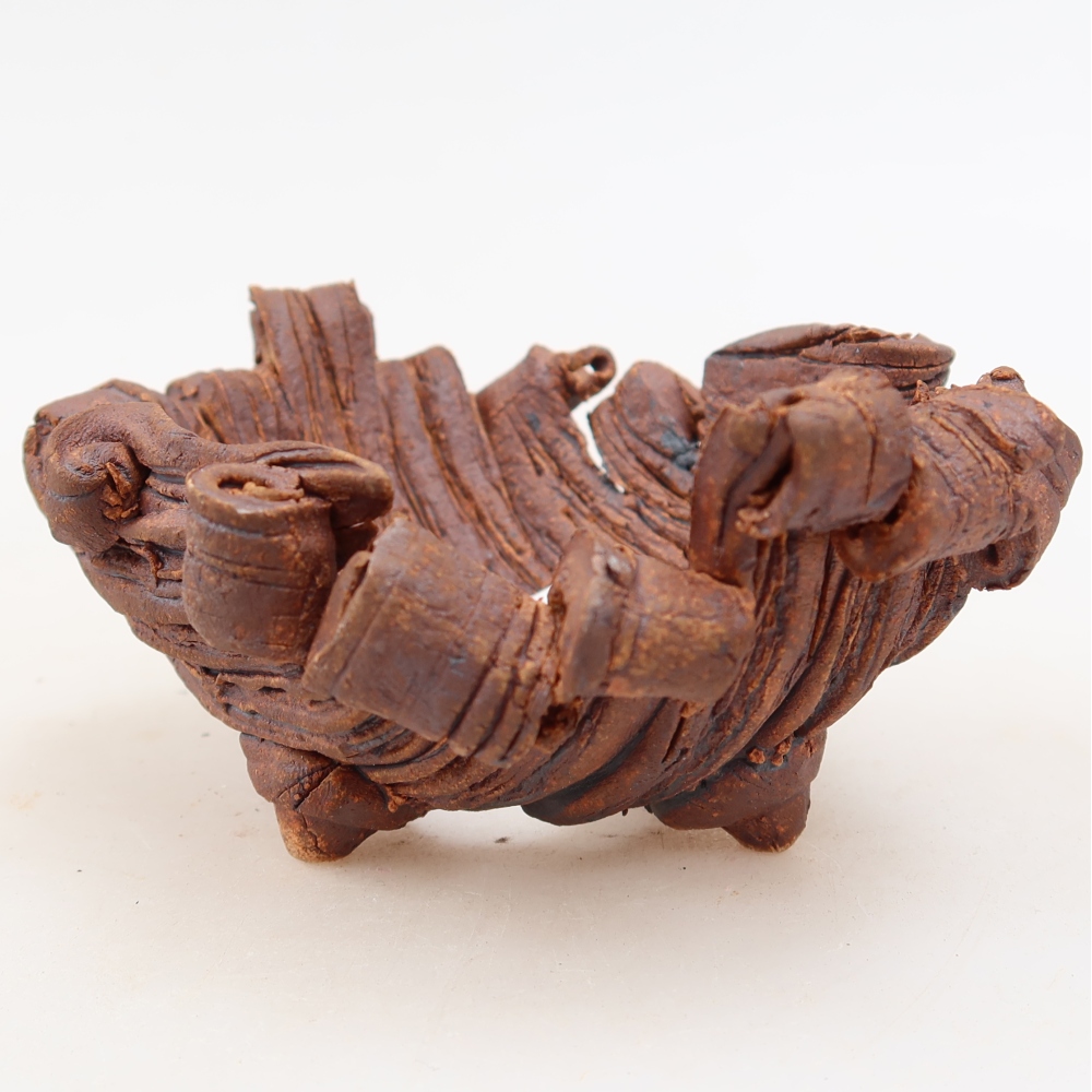 Keramická škrupina  11 x 8,5 x 5 cm, farba hnedá