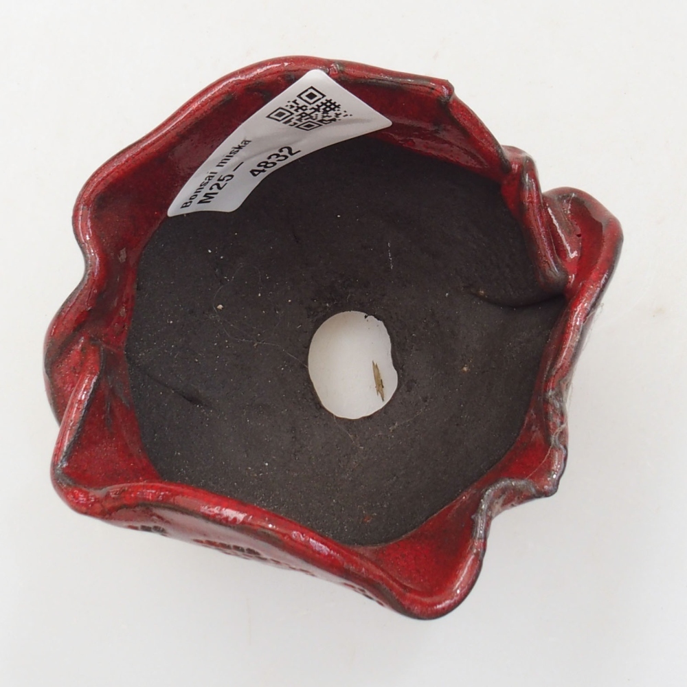 Keramická Škrupina 8 x 7 x 8 cm , farba červená