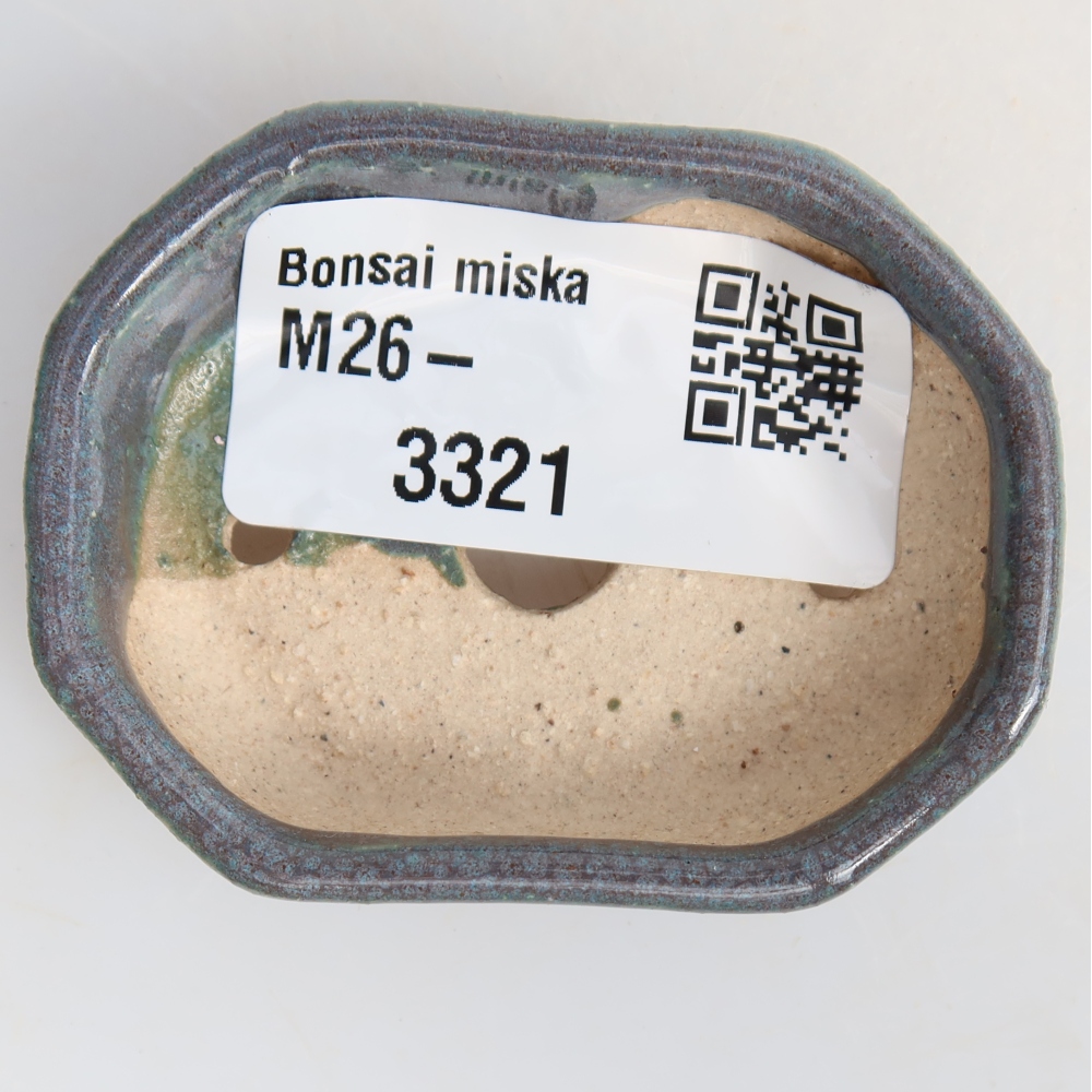 Keramická miska na bonsaje 5,5 x 4,5 x 2 cm, farba sivá