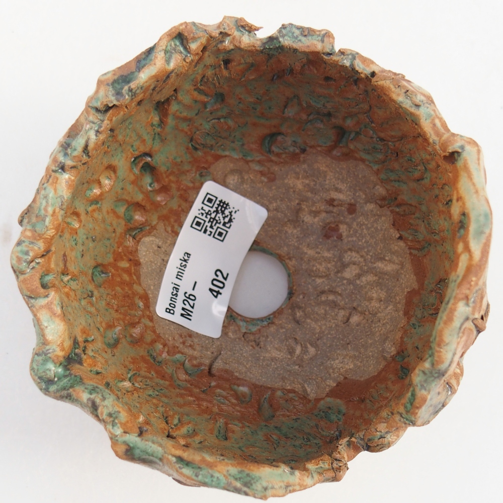 Keramická mušľa 10 x 9,5 x 9,5 cm , farba hnedo-zelená