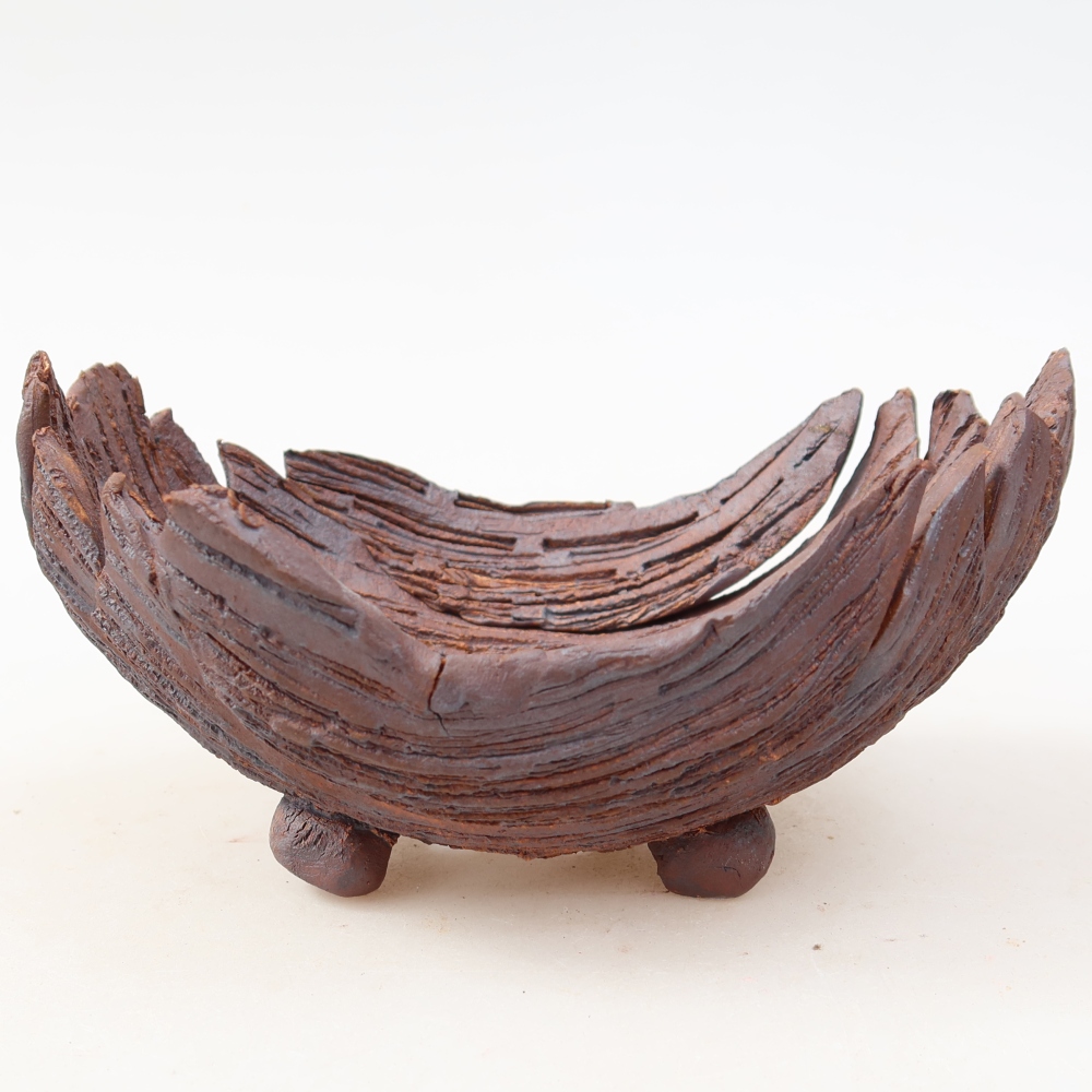 Keramická škrupina  15 x 11 x 7,5 cm, farba hnedá