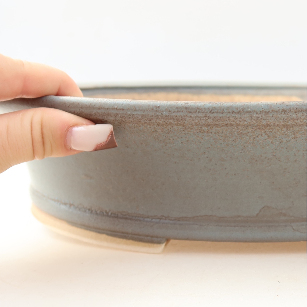 Keramická miska na bonsaje 31 x 28,5 x 7 cm, farba modrá
