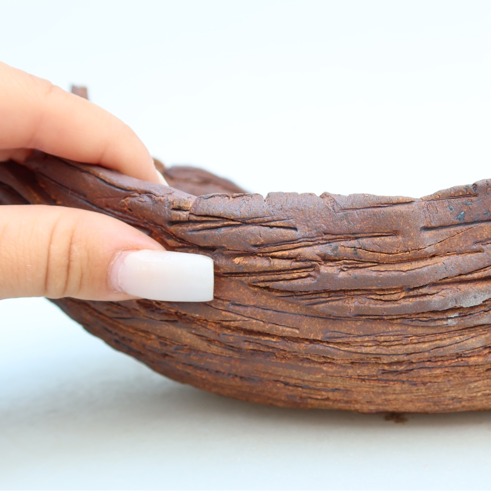 Keramická škrupina  27 x 18,5 x 10 cm, farba hnedá