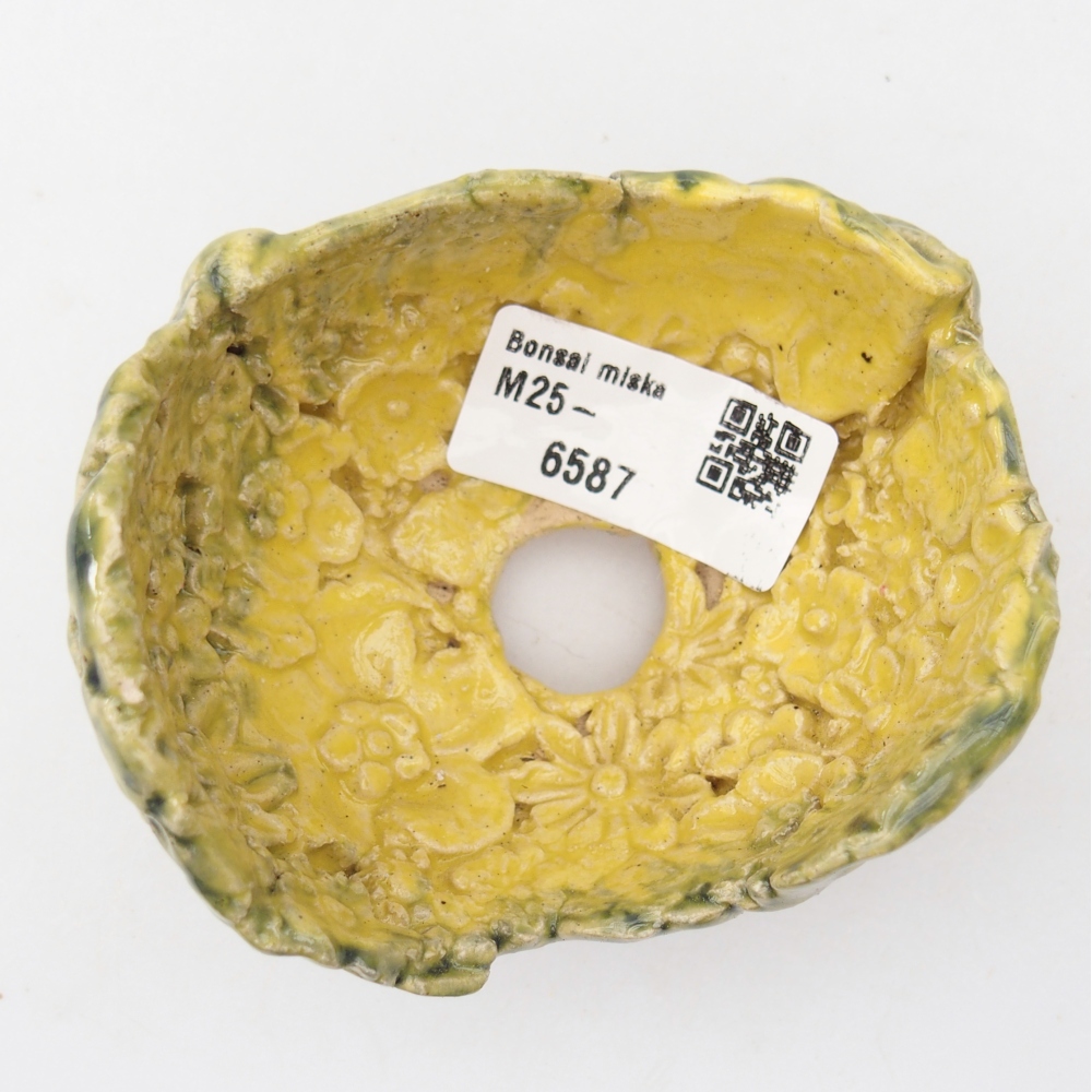 Keramická mušľa 8,5 x 7,5 x 6 cm , žltá