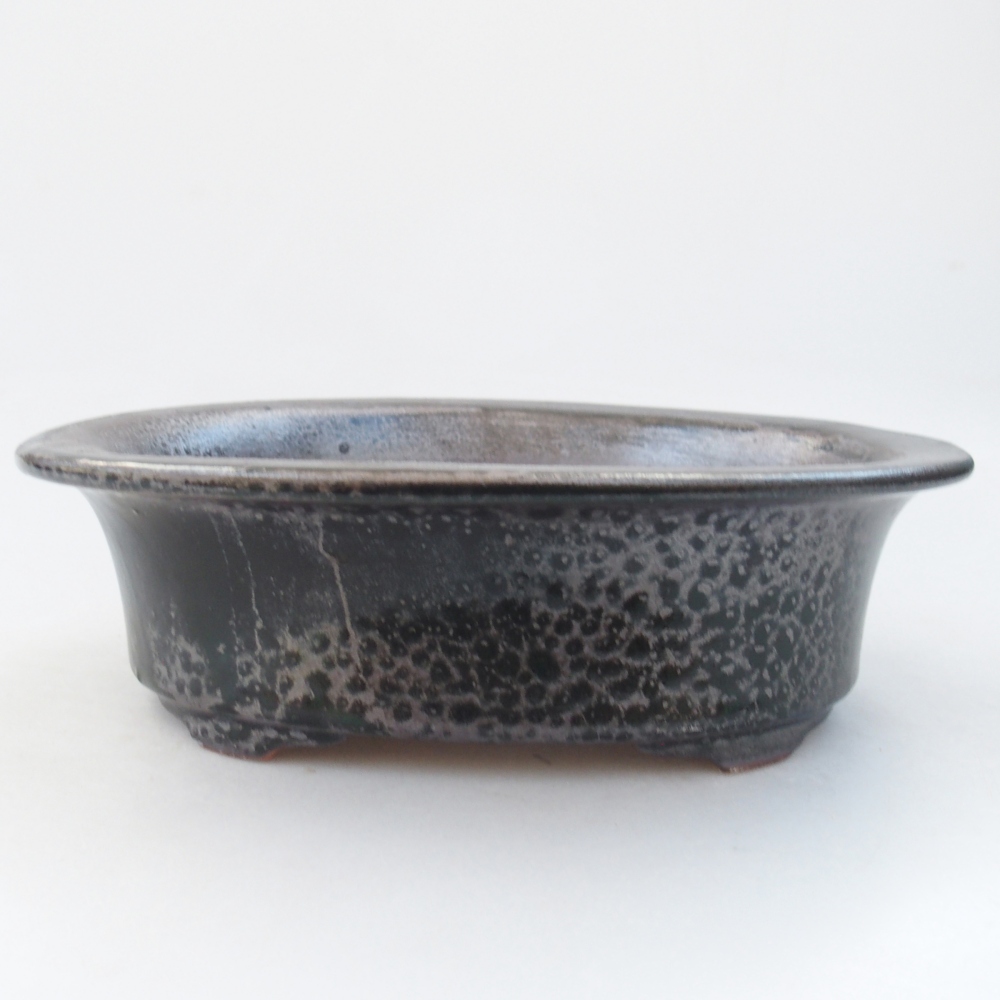 Keramická bonsajová miska 23 x 18 x 6,5 cm, zelená