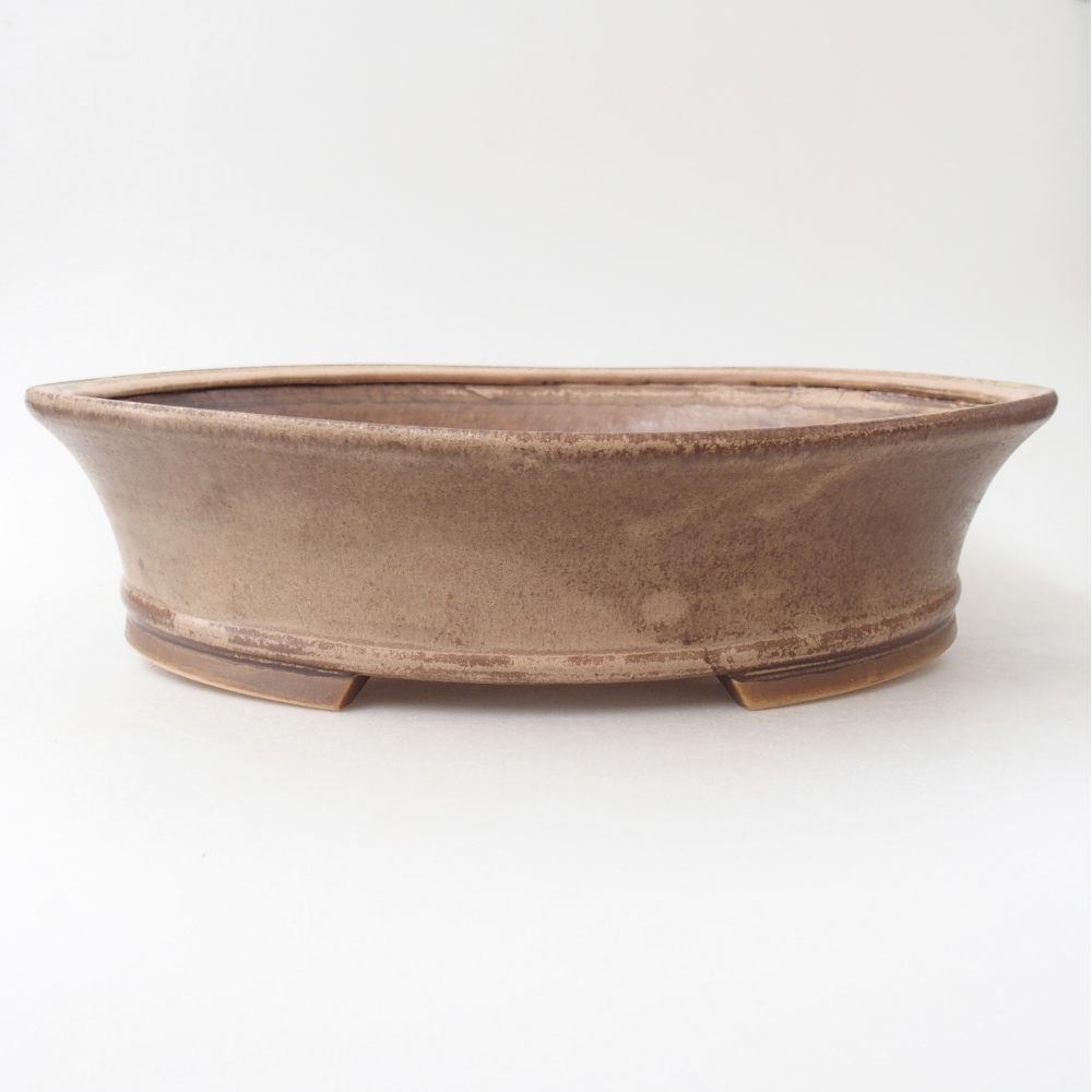 Keramická bonsajová miska 32 x 29 x 7,5 cm, farba béžová